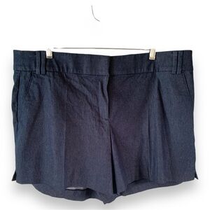 NWOT LANE BRYANT LENA SHORTS SIZE 20 DOUBLE WEAVE BLACK FLAT FRONT